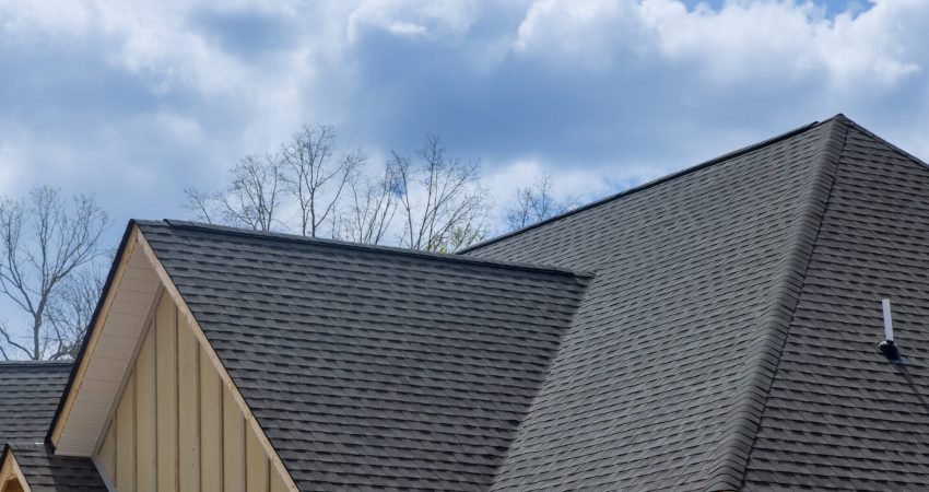 Picture of a home roof with asphalt shingles