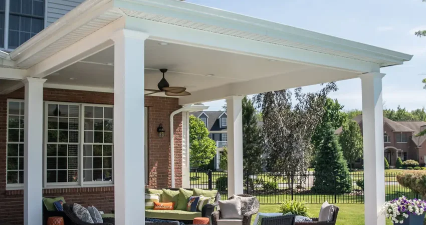 Patio roof installation in WNY